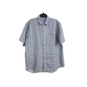 Aqua Toscana Short Sleeve Floral Print Button Down Shirt Size Men's XL